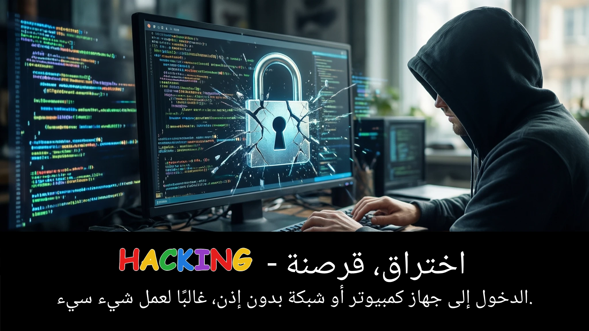 Arabic Illustration for hacking